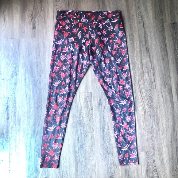 KILLSTAR Devilish Leggings Womens Size XXL Black Red Mesh Pants Witchy Goth Fun - Picture 3 of 12